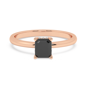 טבעת אמרלד יהלום שחור